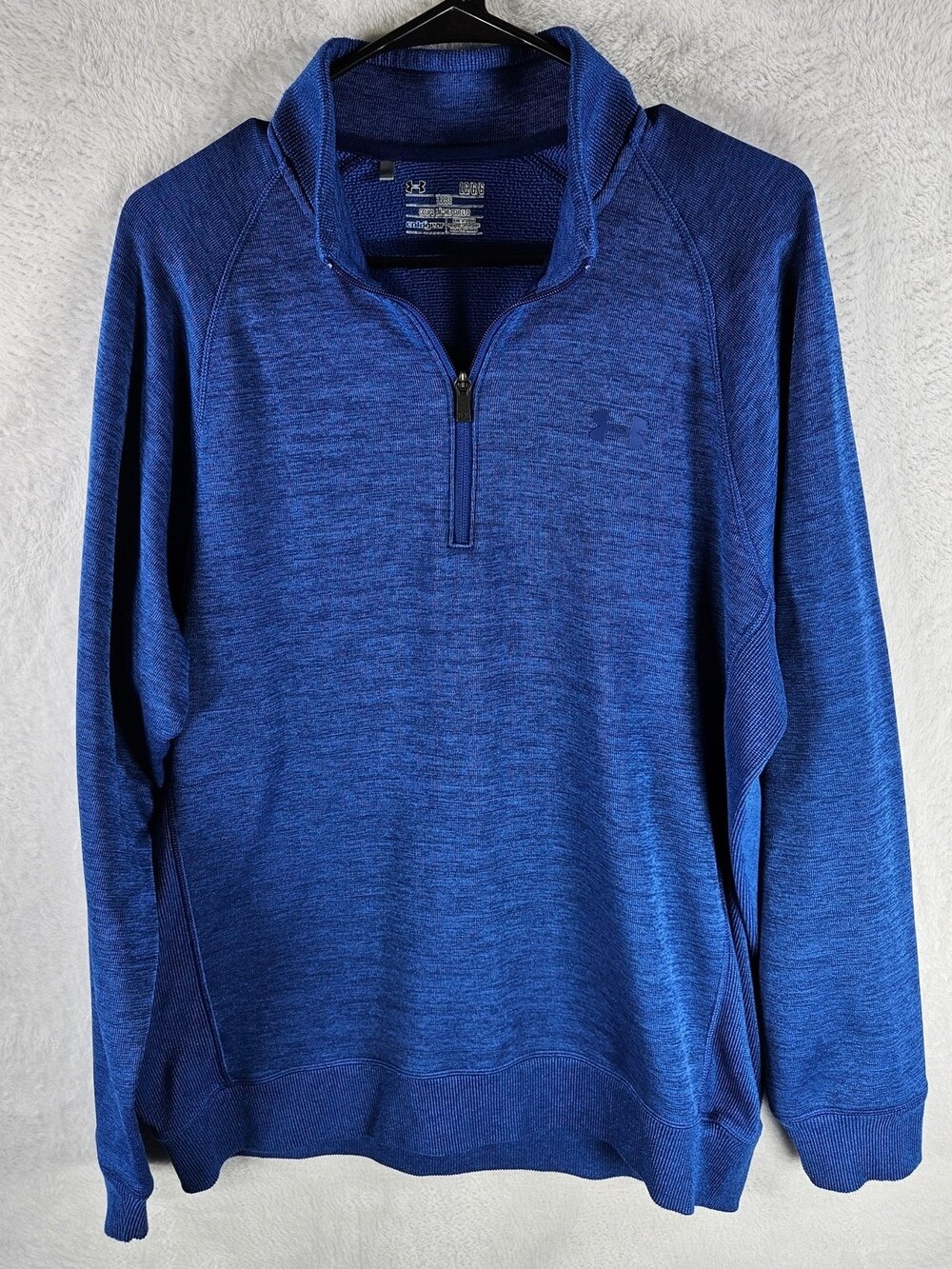 Under Armour ColdGear 1/4 Zip Pullover Heathered Blue Men's Size Large